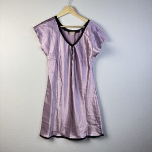 Vintage Sensara Dress Womens Size Large Satin Baby Doll Mini Dainty Feminine Y2K